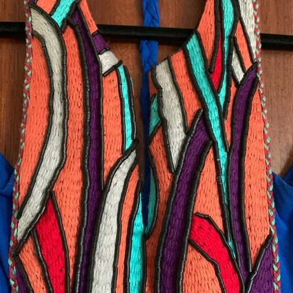 T-Bags Maxi Dress Beaded/Woven Chest