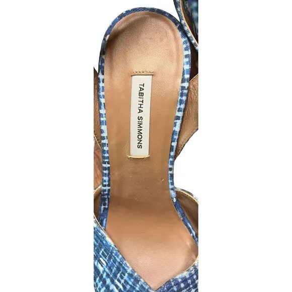 TABITHA SIMMONS Abstract Woven Ankle Strap Elena Round Toe Block Heel Sandals NW