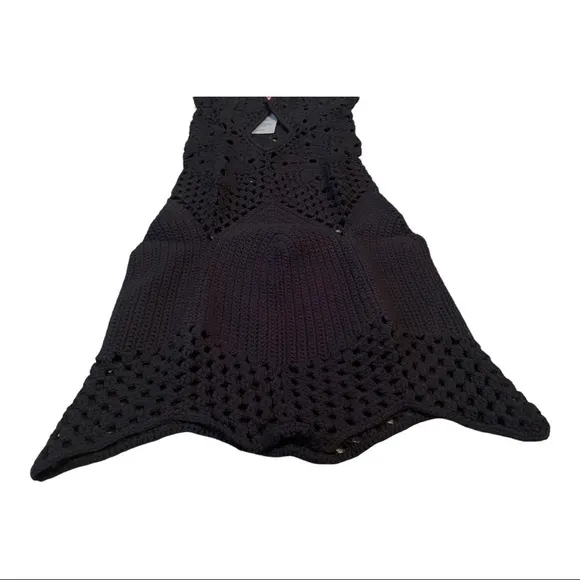 TACH CLOTHING FAUNA CROCHET DRESS - BLACK