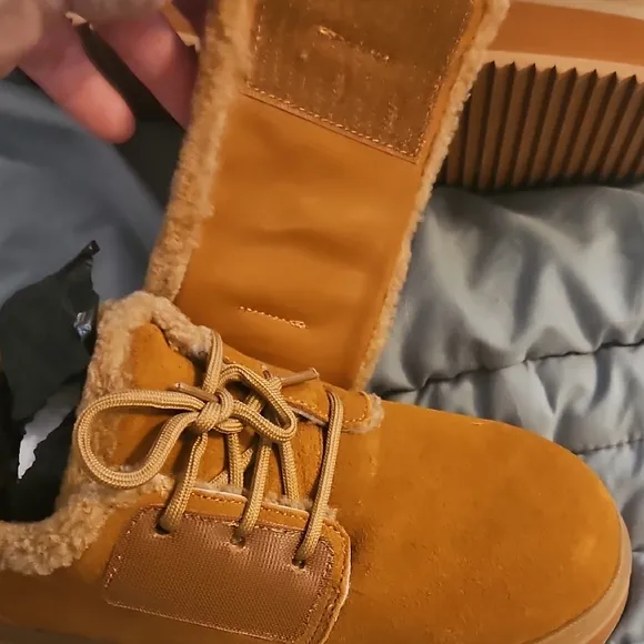 Tan Fur Slip-On Shoes