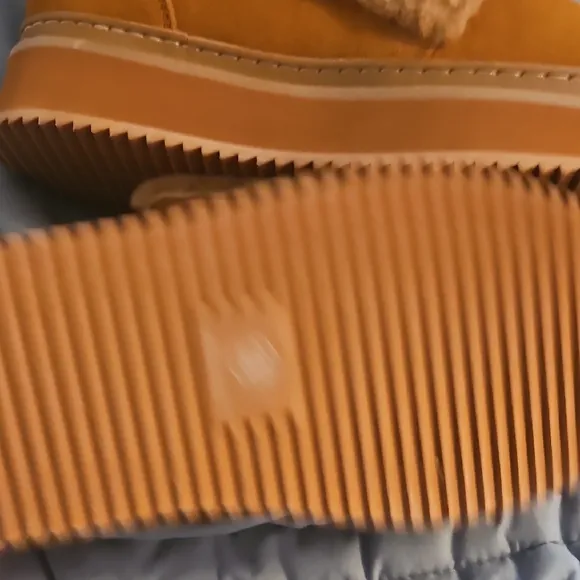 Tan Fur Slip-On Shoes