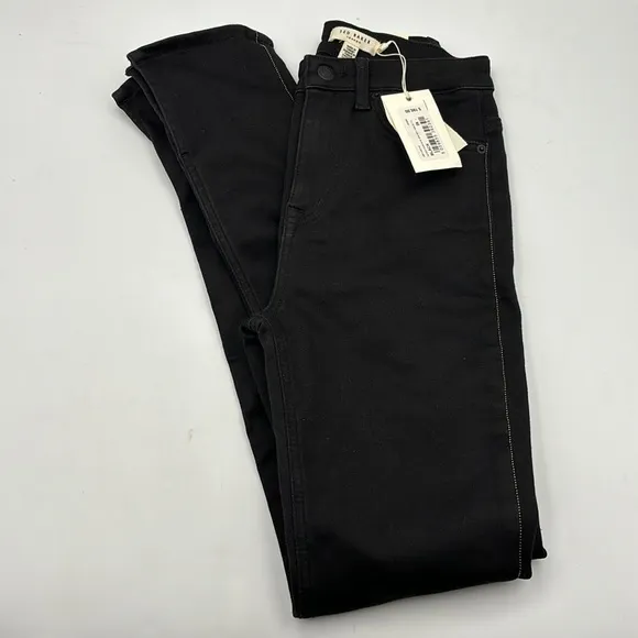 Ted Baker London Anetaa High Rise Slim Sateen Finish Jeans with Split Hem