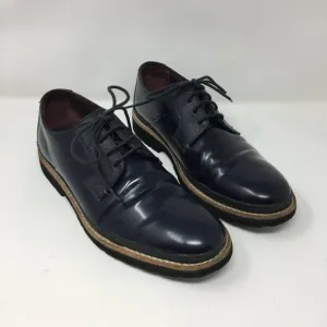 Ted Baker Mens Size 9 OKTIBR Derby Shoes Navy Blue Leather