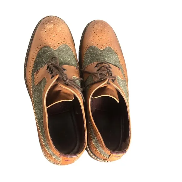 Tex Baker Brogue Wingtip leather shoes Sz 44 (10)