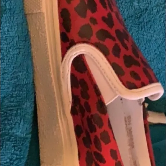 The Saint Laurent Paris sneaker Leopard  Slip-On Sneaker, Red size 36/6