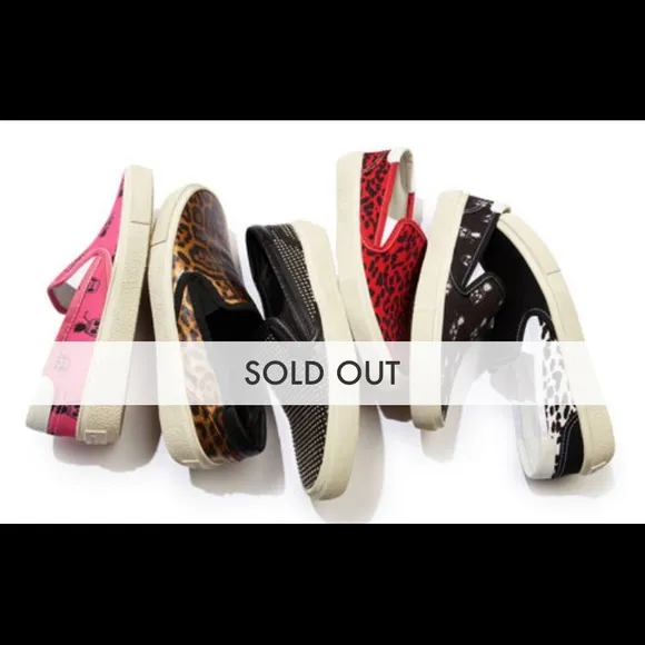 The Saint Laurent Paris sneaker Leopard  Slip-On Sneaker, Red size 36/6