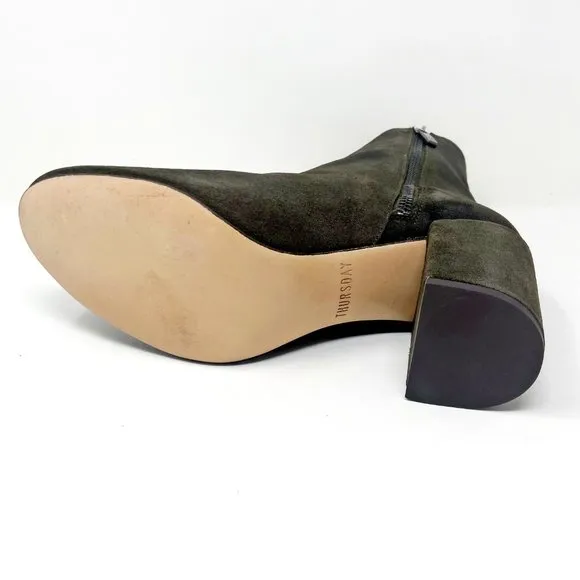 Thursday Boot Co Womens Dark Olive Suede Highlight Bootie