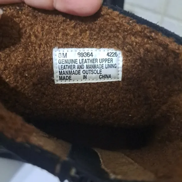 Timberland Black Suede Boots size 8