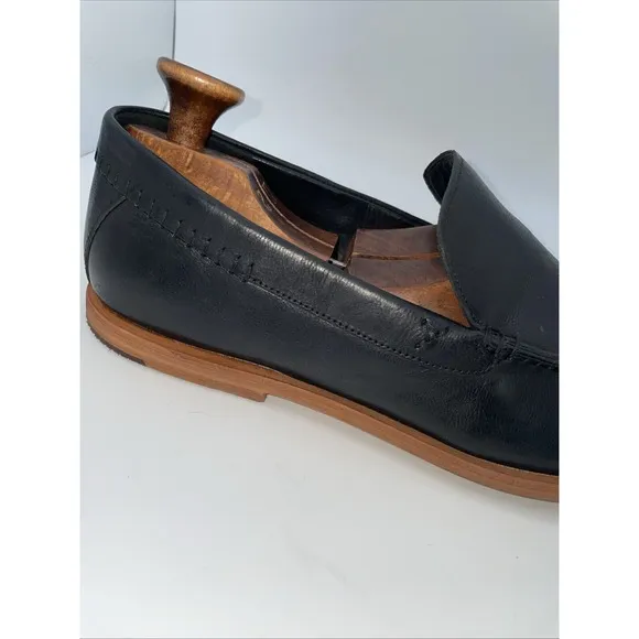 Timberland Boot Co. Venetian Black Leather Shoes Mens Sz 10 Slip On Loafers