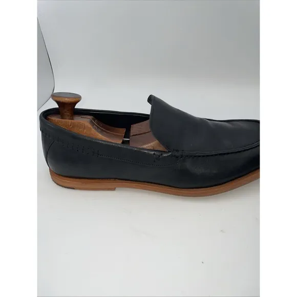 Timberland Boot Co. Venetian Black Leather Shoes Mens Sz 10 Slip On Loafers