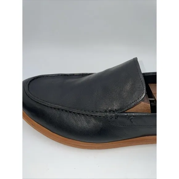 Timberland Boot Co. Venetian Black Leather Shoes Mens Sz 10 Slip On Loafers