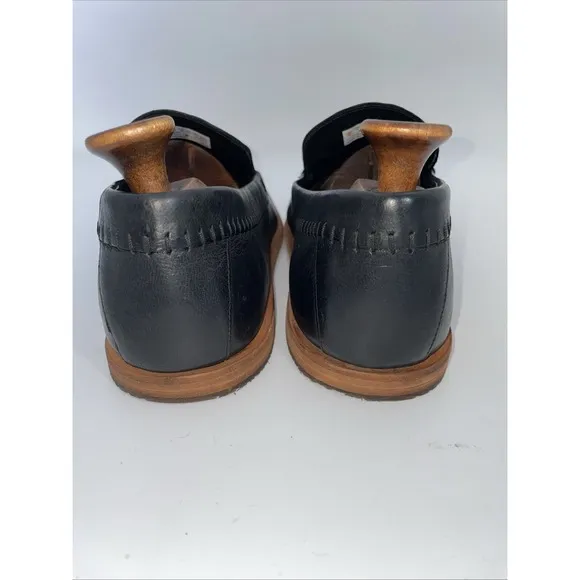 Timberland Boot Co. Venetian Black Leather Shoes Mens Sz 10 Slip On Loafers