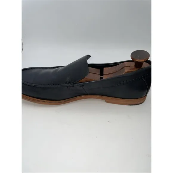 Timberland Boot Co. Venetian Black Leather Shoes Mens Sz 10 Slip On Loafers