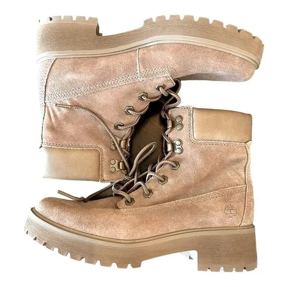 Timberland Carnaby Cool 6” Taupe Suede Boots 7.5