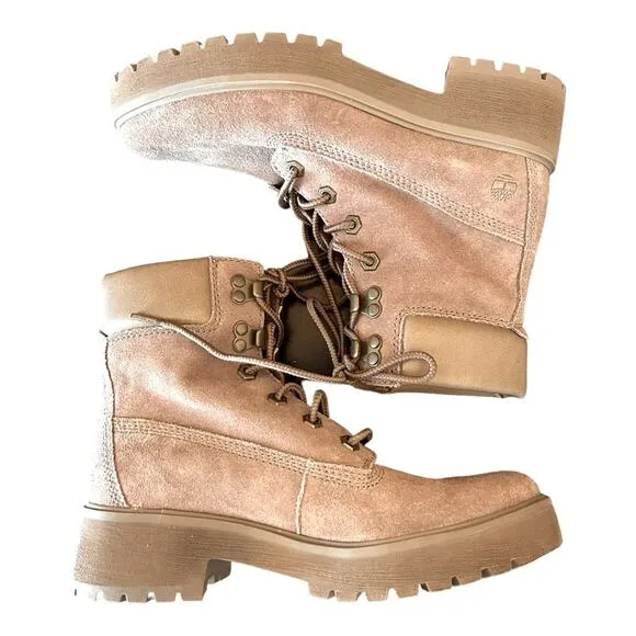 Timberland Carnaby Cool 6” Taupe Suede Boots 7.5