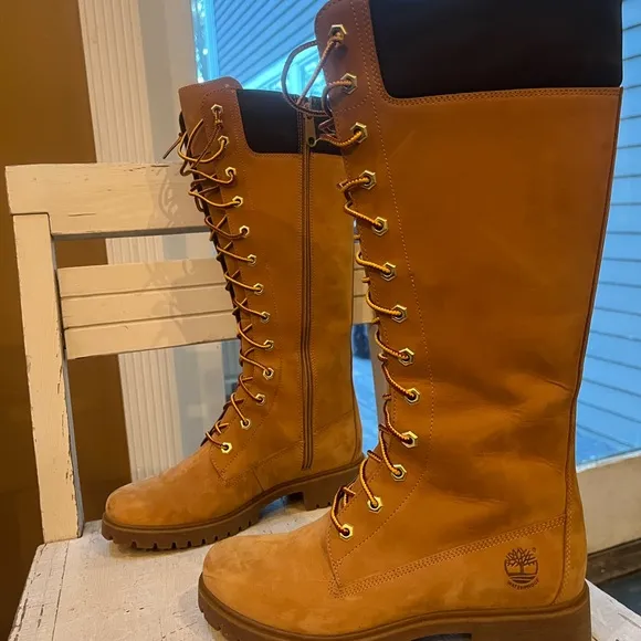 Timberland Classic 14 in Womens  Knee-High Boots “ wheat”