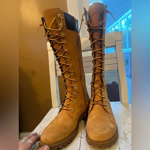 Timberland Classic 14 in Womens  Knee-High Boots “ wheat”
