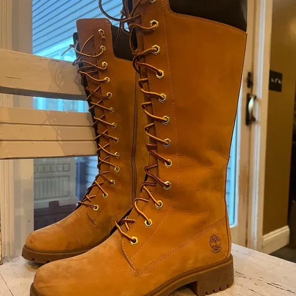 Timberland Classic 14 in Womens  Knee-High Boots “ wheat”