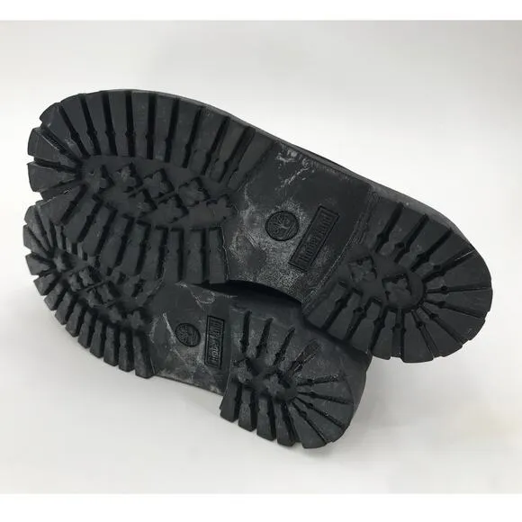 Timberland Kids Classic 6&quot; Premium All Black Waterproof Boots Youth Size 2