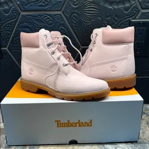 Timberland Pink Combat Boots with Classic Design