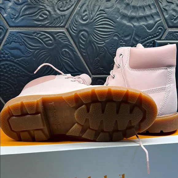 Timberland Pink Combat Boots with Classic Design