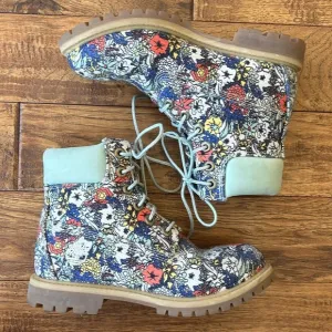 Timberland Women's 6 Inch Premium Fabric Boots Multicolor Floral Size 6.5