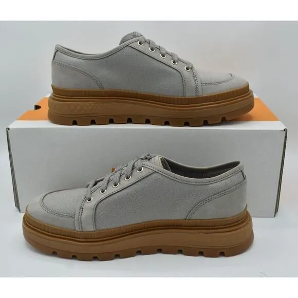 Timberland Womens Sz 10 Ray City EK  Grey Canvas Oxford Platform Shoes Sneakers