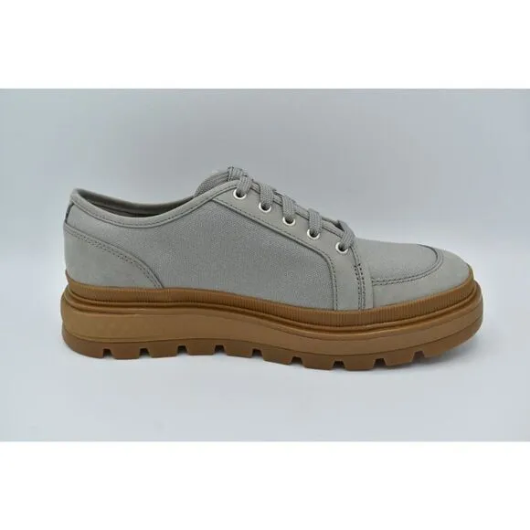 Timberland Womens Sz 10 Ray City EK  Grey Canvas Oxford Platform Shoes Sneakers