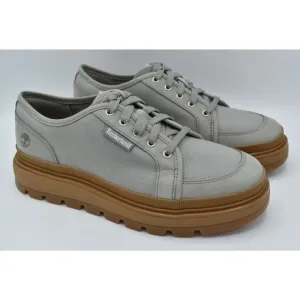 Timberland Womens Sz 10 Ray City EK  Grey Canvas Oxford Platform Shoes Sneakers