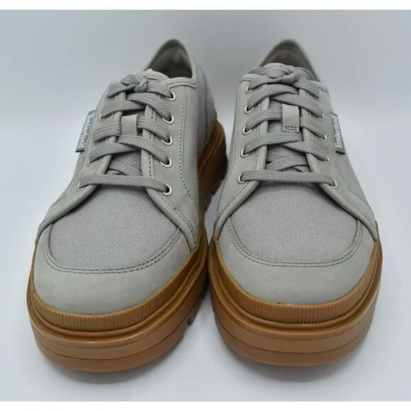 Timberland Womens Sz 10 Ray City EK  Grey Canvas Oxford Platform Shoes Sneakers
