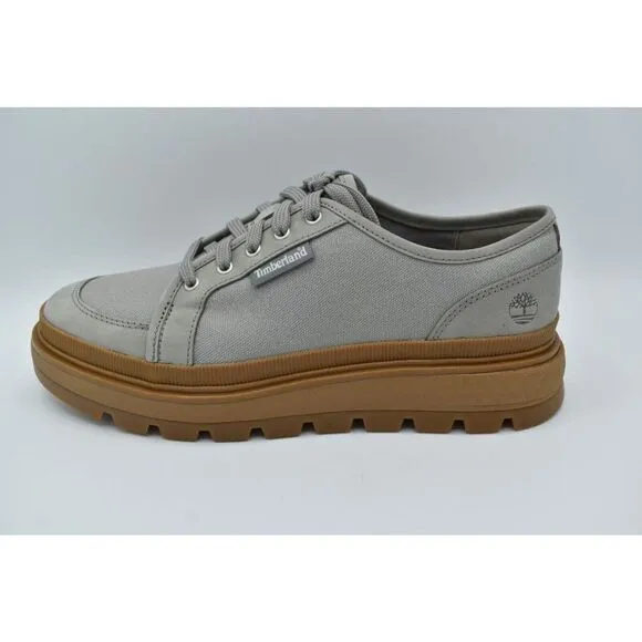 Timberland Womens Sz 10 Ray City EK  Grey Canvas Oxford Platform Shoes Sneakers