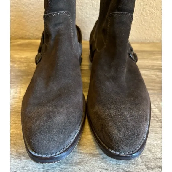 To Boot New York Adam Derrick Boots Brown Suede, Italian Leather