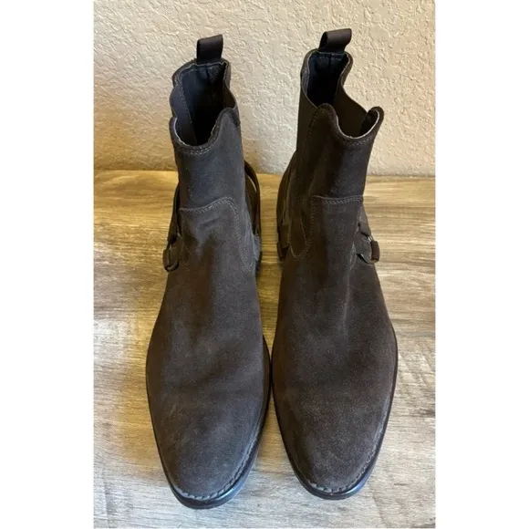 To Boot New York Adam Derrick Boots Brown Suede, Italian Leather
