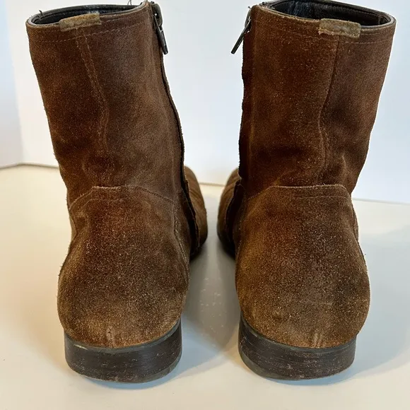 To Boot New York Adam Derrick Brown Oiled Suede Chelsea Zip Up Dress Boots Sz 11