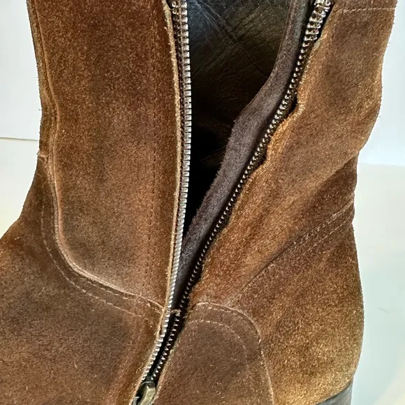 To Boot New York Adam Derrick Brown Oiled Suede Chelsea Zip Up Dress Boots Sz 11