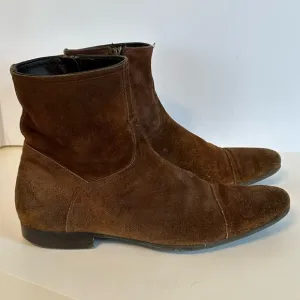 To Boot New York Adam Derrick Brown Oiled Suede Chelsea Zip Up Dress Boots Sz 11