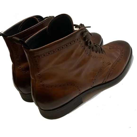 To Boot New York Men's Brown Leather Brogue Boots