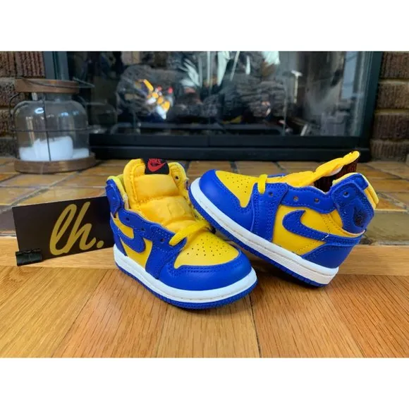 Toddler 3c Air Jordan 1 Retro High OG “Reverse Laney” Athletic Basketball Shoes