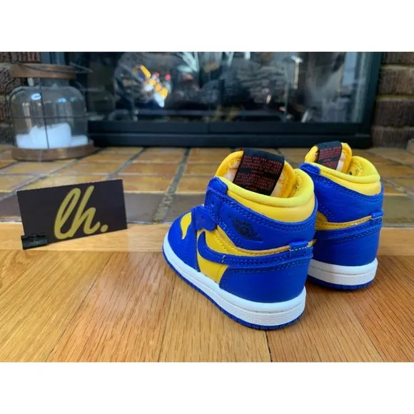 Toddler 3c Air Jordan 1 Retro High OG “Reverse Laney” Athletic Basketball Shoes