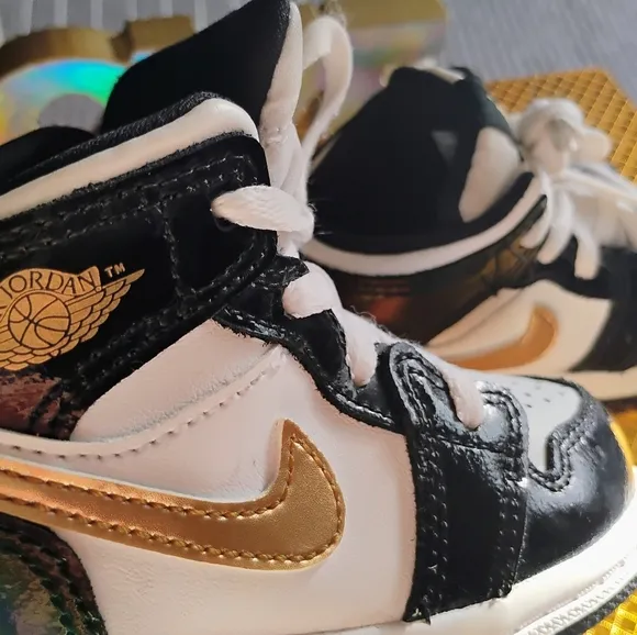Toddler Air Jordan 1 Mid Patent TD /7c