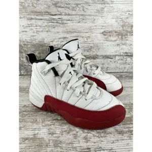 Toddler Nike Air Jordan 12 Retro 'Cherry' Red/White Sneakers Sz 12C