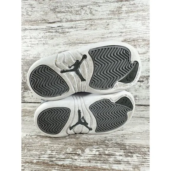 Toddler Nike Air Jordan 12 Retro 'Stealth' Gray/White Sneakers Sz 7C