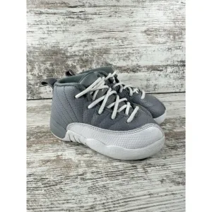 Toddler Nike Air Jordan 12 Retro 'Stealth' Gray/White Sneakers Sz 7C