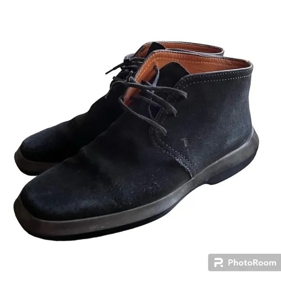 Tod’s Leather Suede Lace Up Chukka Boots Size 6.5