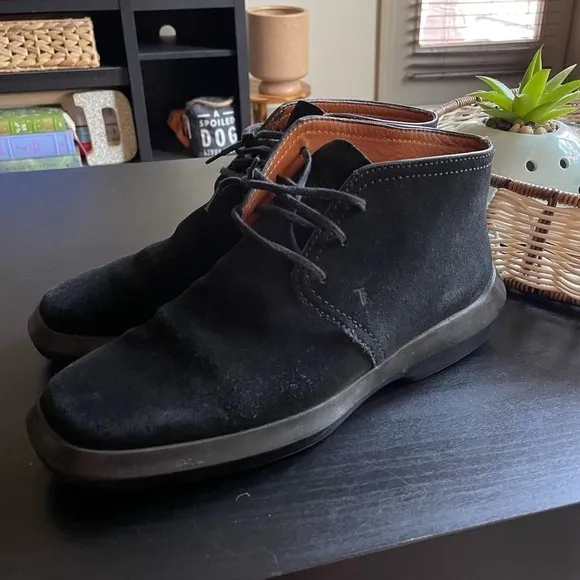 Tod’s Leather Suede Lace Up Chukka Boots Size 6.5