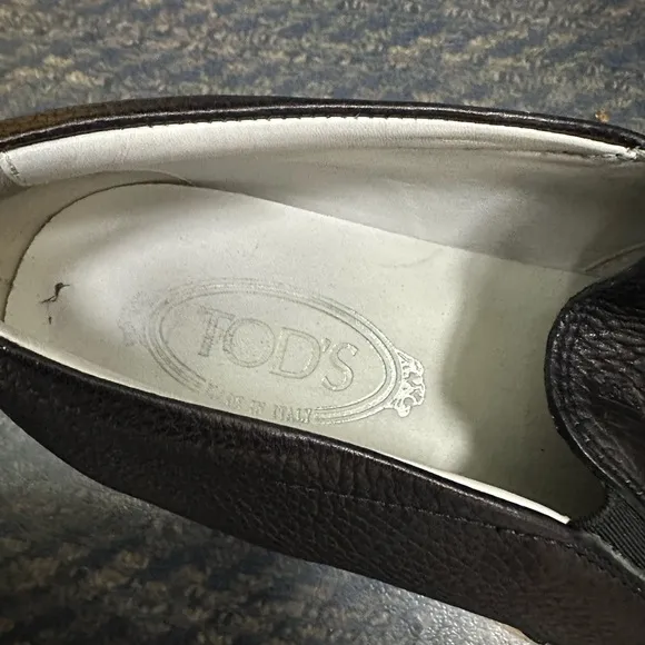 Tod's Men's Black Slip-On Shoes In excellent used condition.men’s size 7 1/2