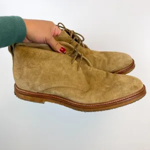 Tod’s Mens Size 8 Chukka Suede Leather Ankle Boots Tan