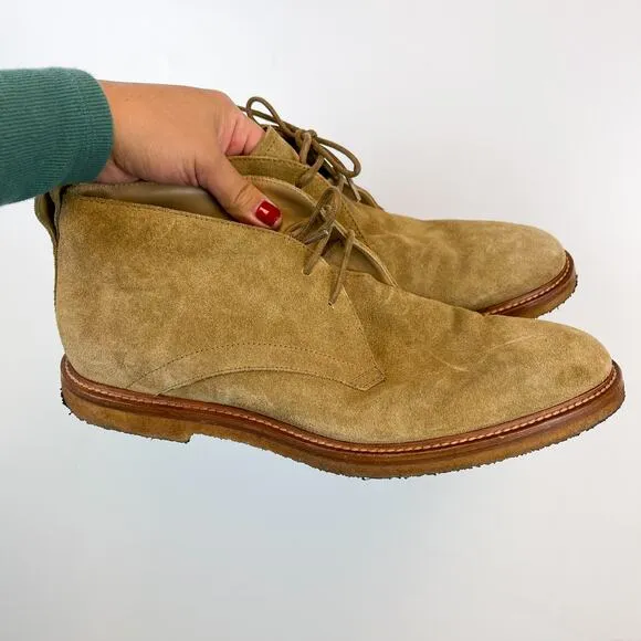 Tod’s Mens Size 8 Chukka Suede Leather Ankle Boots Tan