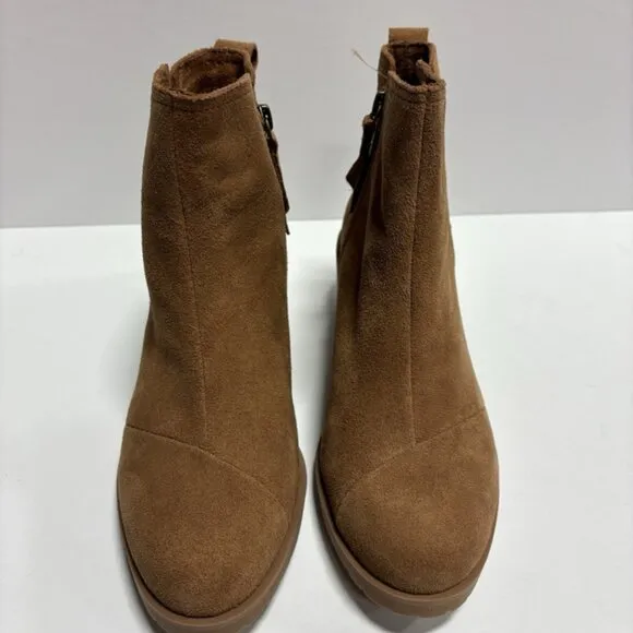 Toms Women’s Leighton Brown Suede Ankle Booties, Size 6 M