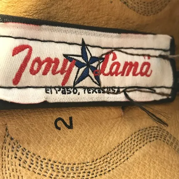 Tony Lama Classic Mens Gray Leather Cowboy Western Boots 8 D H1254 USA